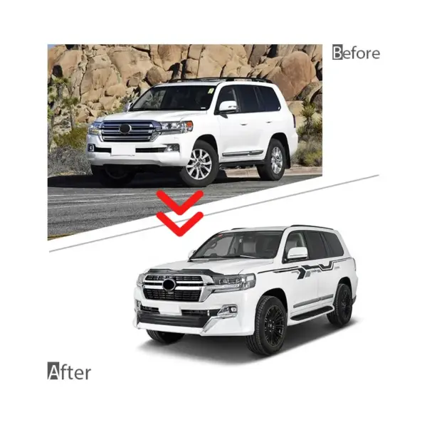 2021 Toyota Land Cruiser 200 Body Kit Grille Headlight Front & Rear Bumper Upgrade | High-Quality Exterior Facelift Kit for 2016-2020 LC200 - Image 2