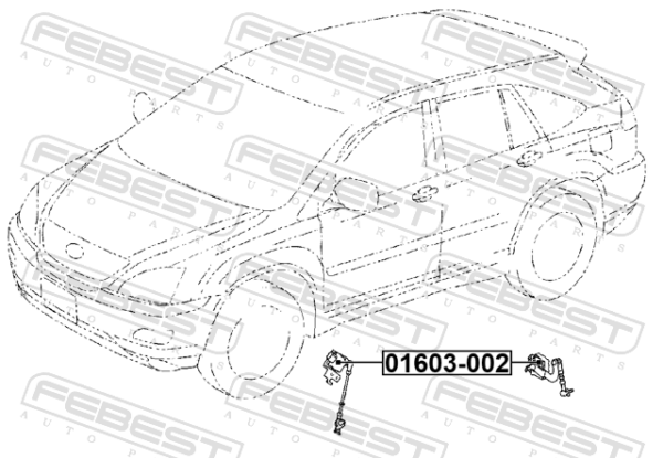 #89407-60010 - Height control sensor fits for toyota, mazda, lexus cars | FEBEST 01603-002 - Image 3