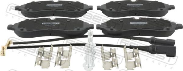 2006028 - Pad kit, disc brake, front (with wear sensor, with brackets) fits for ford cars | FEBEST 2101-TTGF