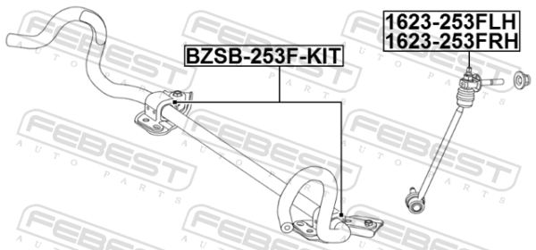 A2533230217 - Front right stabilizer link / sway bar link fits for mercedes benz cars | FEBEST 1623-253FRH - Image 8