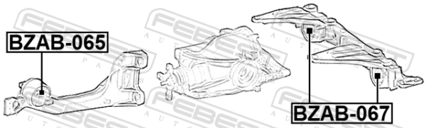 #A4473500086 - Differential mount bushing fits for mercedes benz cars | FEBEST BZAB-065 - Image 3