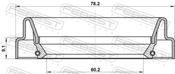 90310-63001 - Oil seal rear hub 60.2x78.2x9.1x9.1 fits for toyota, lexus cars | FEBEST 95FDY-62780909C - Image 8