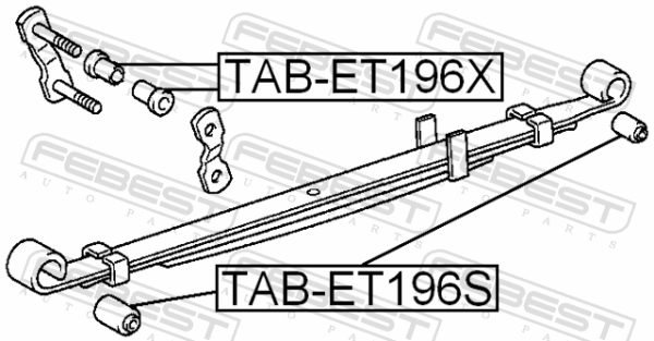 90385-15005 - Rear leaf spring bushing d15 fits for toyota cars | FEBEST TAB-ET196X - Image 3