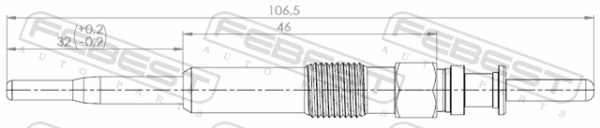 12237786869 - Glow plug fits for bmw cars | FEBEST 19642-002 - Image 3