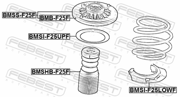 31336856171 - Spring upper seat fits for bmw cars | FEBEST BMSI-F25UPF - Image 3