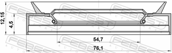 40232-33P10 - Oil seal front hub 57x80x5x11 fits for nissan, infiniti cars | FEBEST 5776611 - Image 3