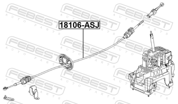 13270571 - Transmission gear change cable fits for opel, holden cars | FEBEST 18106-ASJ - Image 8
