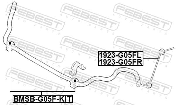 31356881807 - Front left stabilizer link / sway bar link fits for bmw cars | FEBEST 1923-G05FL - Image 3