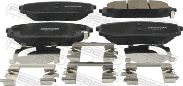 58101-L0A10 - Pad kit, disc brake, front - kit (with anti squeal shim, with brackets) fits for kia, hyundai cars | FEBEST 2201-DL3F