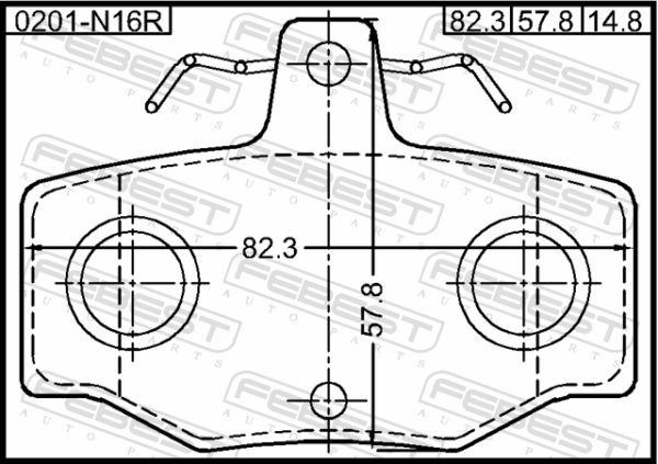 D4060-BM40A - Pad kit, disc brake, rear fits for nissan cars | FEBEST 0201-N16R - Image 3