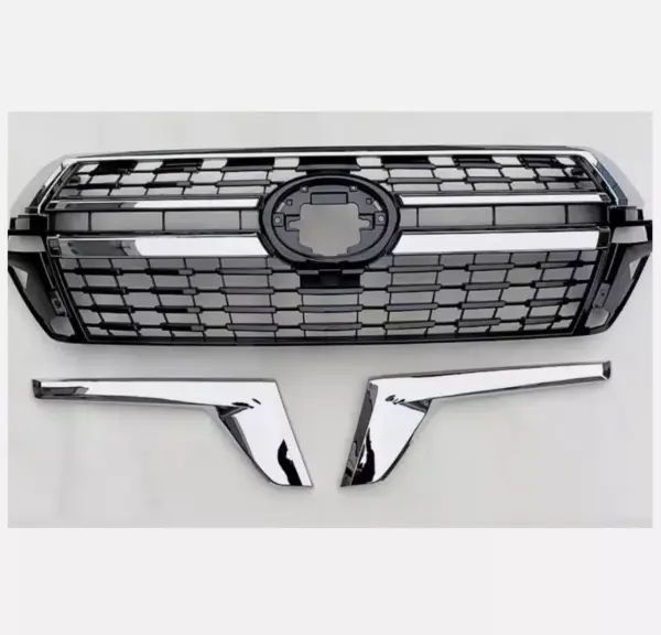 Front Bumper Grill for Toyota Land Cruiser LC200 2016-2021 Grille Decor Trim W/Camera Slot - Image 2