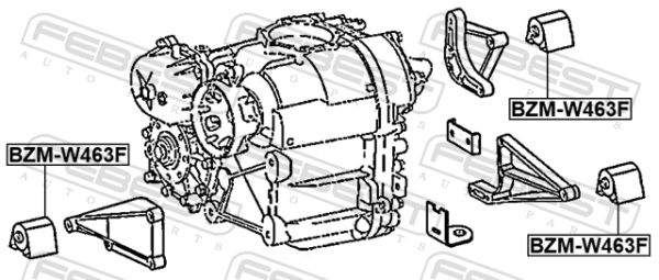 A4632800386 - Transfer gear box mount fits for mercedes benz cars | FEBEST BZM-W463F - Image 8