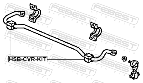 #52300-TVA-A03 - Rear stabilizer bar bush kit (set for two sides) d26.5 fits for honda cars | FEBEST HSB-CVR-KIT - Image 3