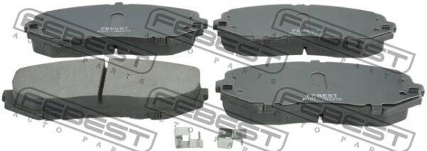 55200-65J11 - Pad kit, disc brake, front - kit (with anti squeal shim) fits for suzuki cars | FEBEST 0701-JB627F