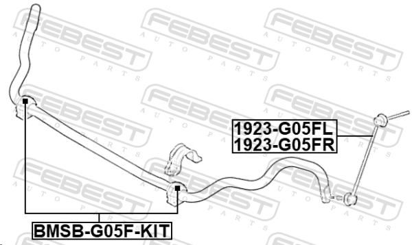 31356881808 - Front right stabilizer link / sway bar link fits for bmw cars | FEBEST 1923-G05FR - Image 3