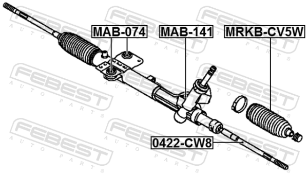 #4410A026 - Steering rack bushing fits for mitsubishi cars | FEBEST MAB-141 - Image 3