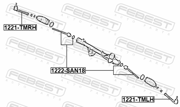 56825-P2000 - Steering tie rod end right fits for kia, hyundai cars | FEBEST 1221-TMRH - Image 3