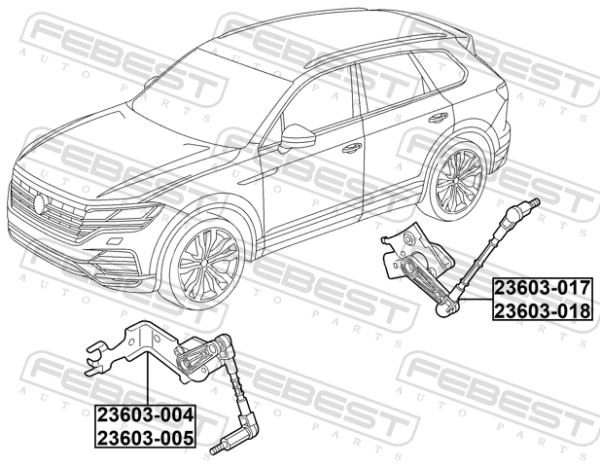 4M0941310K - Level sensor, rear right (with link) fits for volkswagen, porsche, audi cars | FEBEST 23603-018 - Image 3