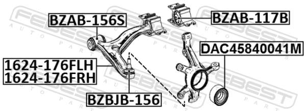 54500-5DA0A - Right front arm fits for nissan, mercedes benz, infiniti cars | FEBEST 1624-176FRH - Image 3