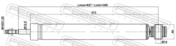 202000962AA - Rear shock absorber gas.twin tube fits for chery cars | FEBEST 15110-007R - Image 3
