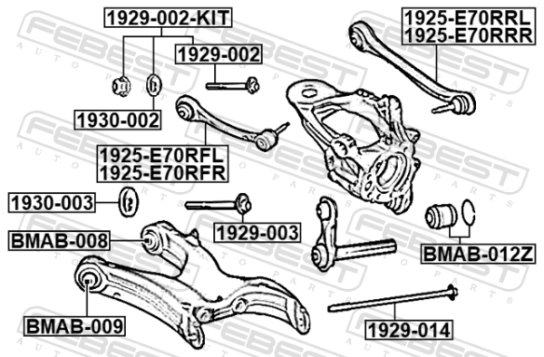 33326796002 - Rear upper right link with ball joint fits for bmw cars | FEBEST 1925-E70RRR - Image 3