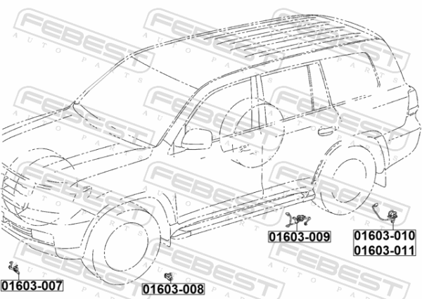89406-60030 - Level sensor, front left (with link) fits for toyota, lexus cars | FEBEST 01603-008 - Image 3