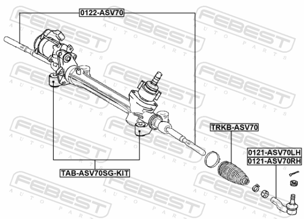 45535-29025 - Steering gear boot fits for toyota, lexus, hyundai, exeed, chery cars | FEBEST TRKB-ASV70 - Image 3