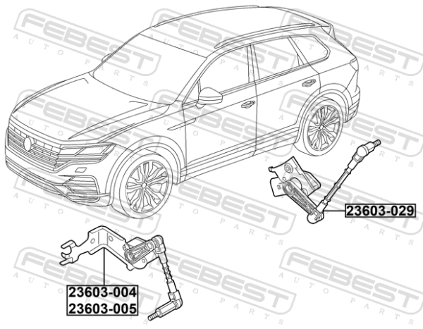 4M0941309L - Rear level sensor (with link) fits for volkswagen, audi cars | FEBEST 23603-029 - Image 3